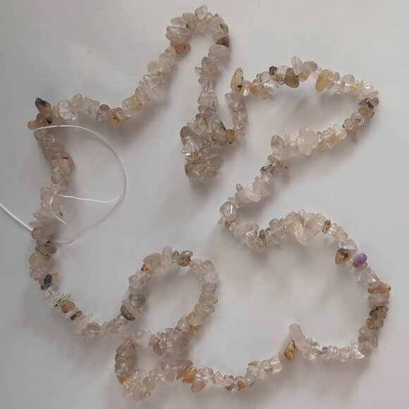 Gold Rutilated Quartz Gravel Bracelet - Picture 3 of 3